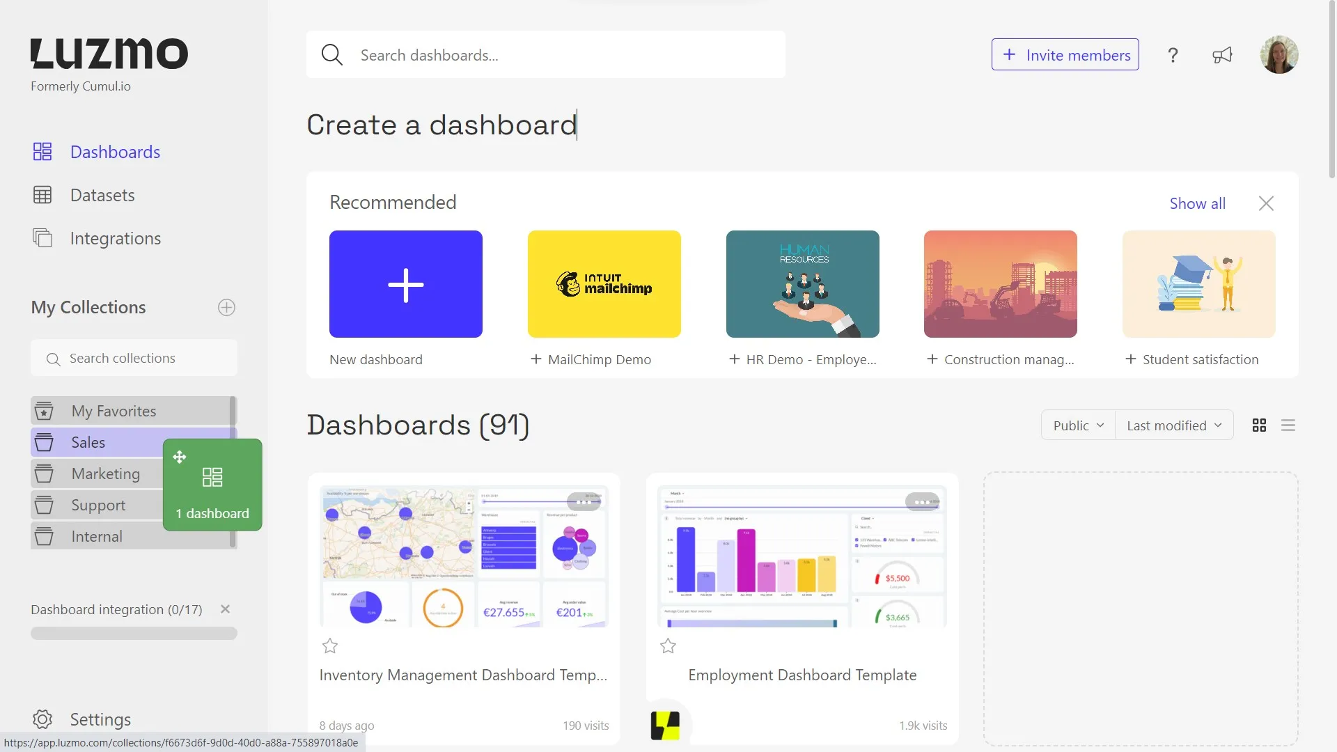Using Collections in Luzmo