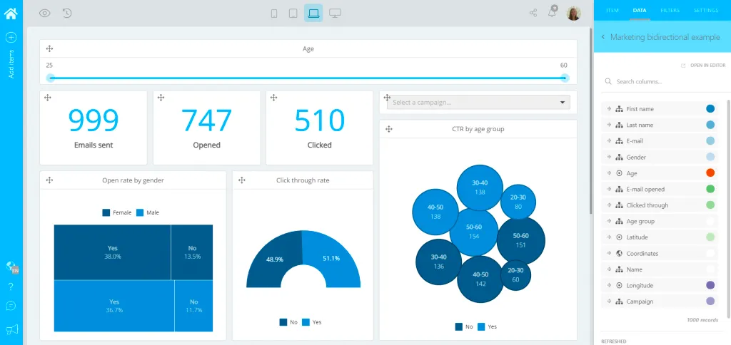 selligent dashboard