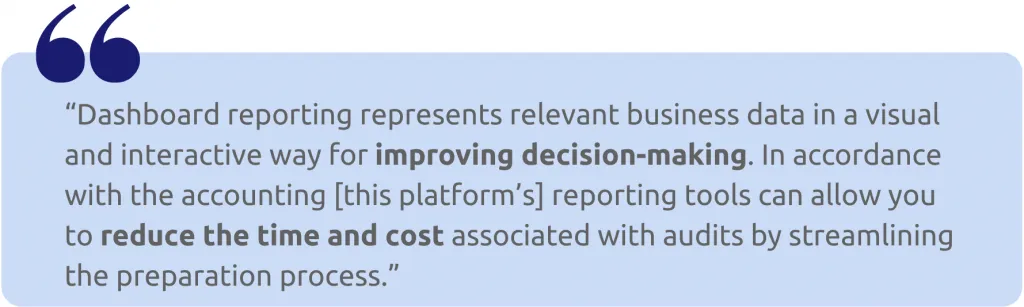 Quote where a SaaS user says that the analytics features of a SaaS company offer great end-user business value