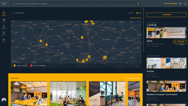 office bookings dashboard
