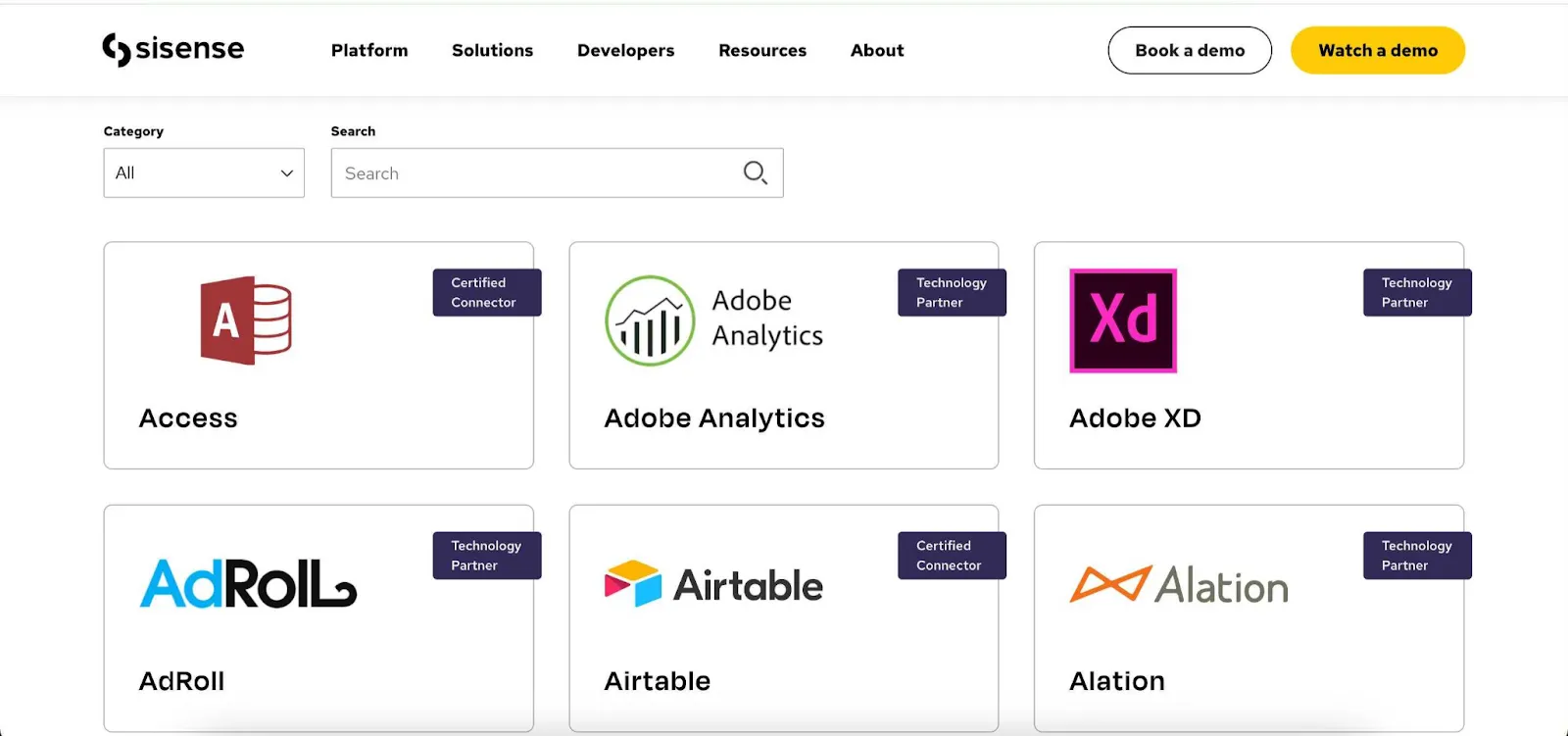 Sisense embedded analytics marketplace