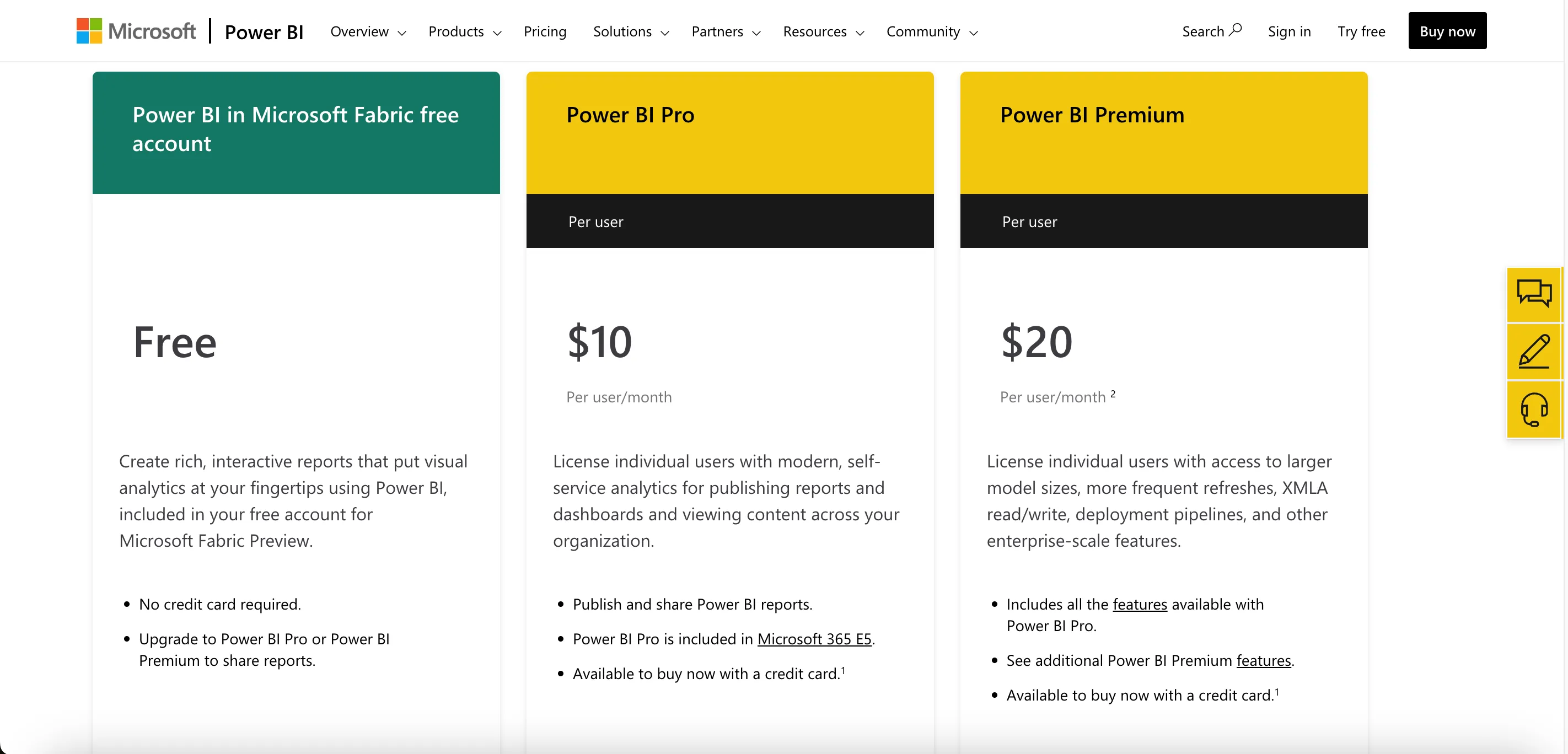 Power BI pricing