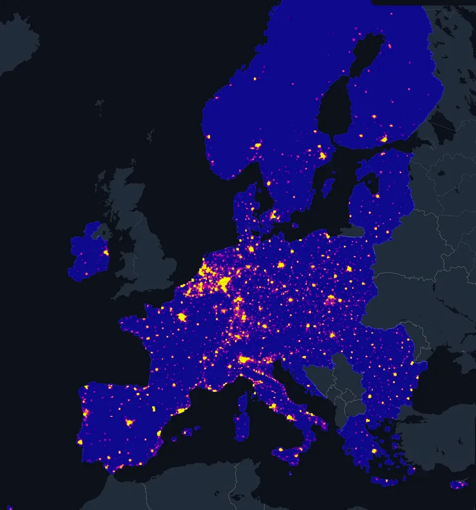 eu country population density visualization