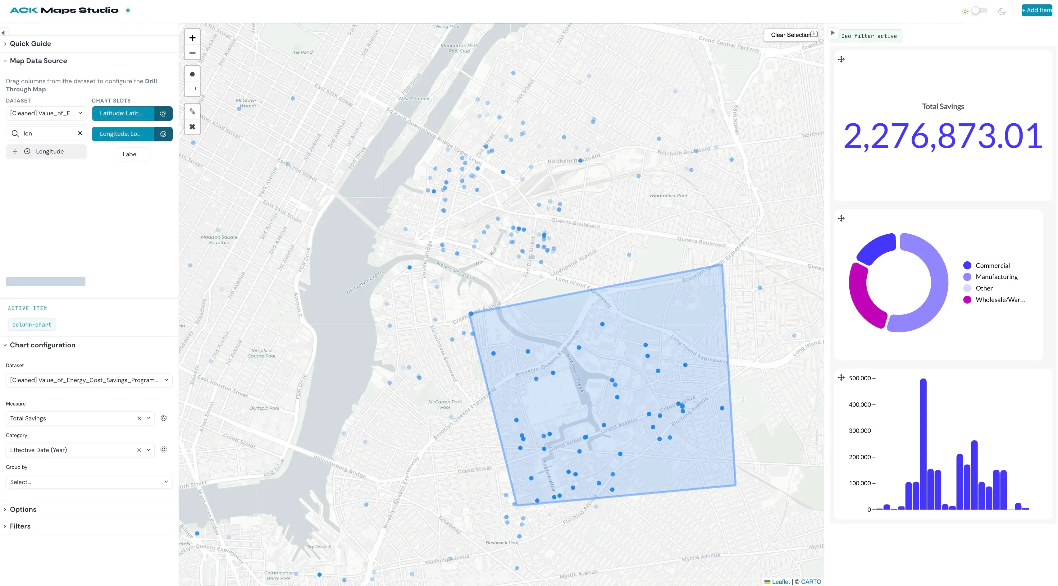 Maps studio dashboard preview