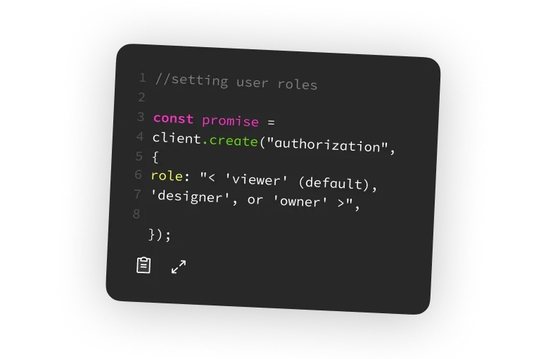 API roles for viewer, designer, and owner
